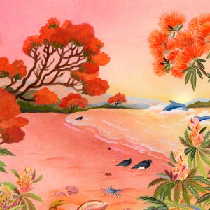 Bloom Hector's Dolphin Paradise Art Print